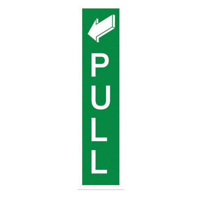 The House Nameplate Company Pull Polyvinyl Chloride (Pvc) Safety Sign(H)200mm (W)50mm (L)200mm from B&Q