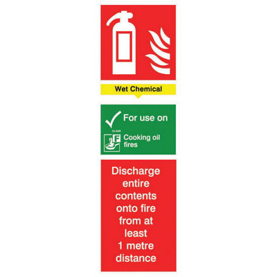 The House Nameplate Company Fire Hydrant Wet Chemical Polyvinyl Chloride (Pvc) Safety Sign(H)280mm (W)85mm (L)200mm from B&Q