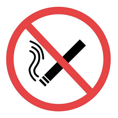 B&Q -  No Smoking Self-Adhesive Labels(H)100mm (W)150mm