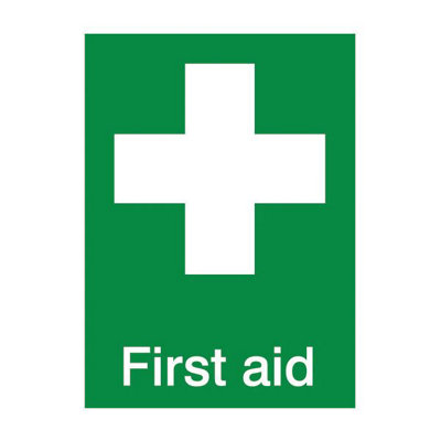 B&Q -  First Aid Self-Adhesive Labels(H)200mm (W)150mm