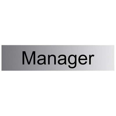 The House Nameplate Company Manager Self-Adhesive Labels(H)50mm (W)225mm from B&Q