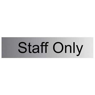 The House Nameplate Company Staff Only Self-Adhesive Labels(H)50mm (W)225mm from B&Q