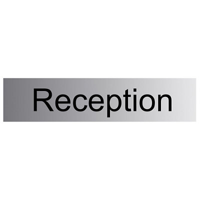 The House Nameplate Company Reception Self-Adhesive Labels(H)50mm (W)225mm from B&Q