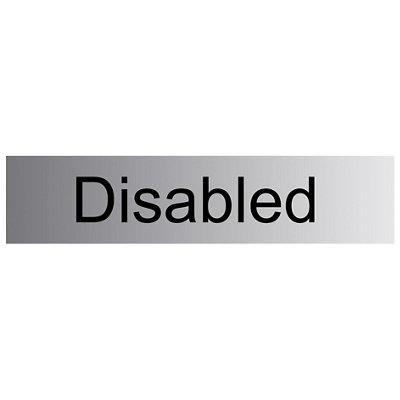 The House Nameplate Company Disabled Self-Adhesive Labels(H)50mm (W)200mm from B&Q