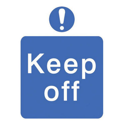 The House Nameplate Company Keep Off Self-Adhesive Labels(H)200mm (W)150mm from B&Q