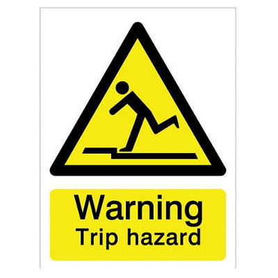 The House Nameplate Company Warning Trip Hazard Self-Adhesive Labels(H)200mm (W)150mm from B&Q