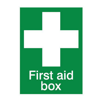 B&Q -  First Aid Box Self-Adhesive Labels(H)200mm (W)150mm
