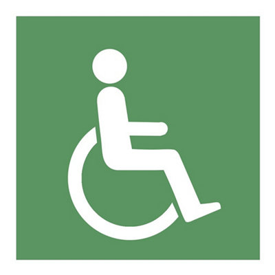 The House Nameplate Company Disabled Symbol Self-Adhesive Labels(H)100mm (W)100mm from B&Q