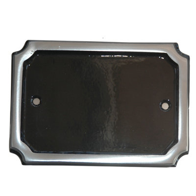 The House Nameplate Company Black Aluminium Rectangular House Number(H)152mm (W)102mm from B&Q