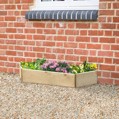 Greena Wooden Raised Wall Planter 90CmH15Cm from B&Q