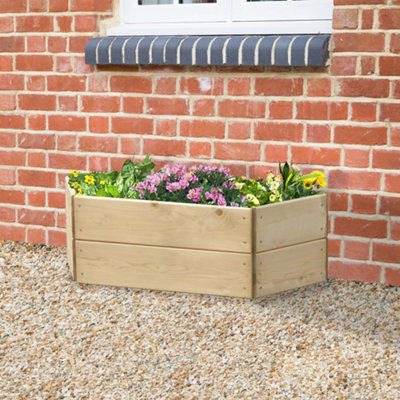Greena Wooden Raised Wall Planter 90CmH30Cm from B&Q