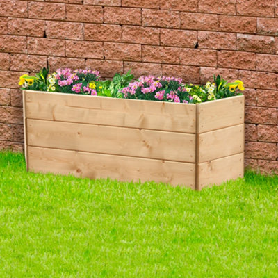 Greena Wooden Raised Wall Planter 120CmH45Cm from B&Q
