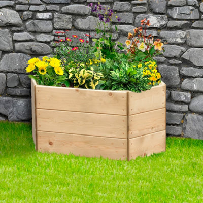 B&Q -  Extended Hexagonal Wooden Raised Bed 60 X 30CmH45Cm