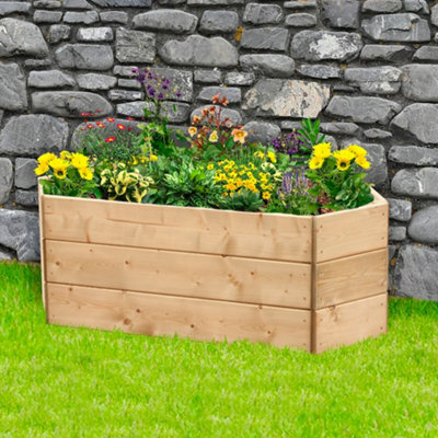 B&Q -  Extended Hexagonal Wooden Raised Bed 90 X 30CmH45Cm
