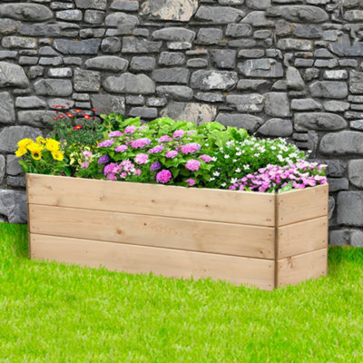 B&Q -  Extended Hexagonal Wooden Raised Bed 120 X 30CmH45Cm