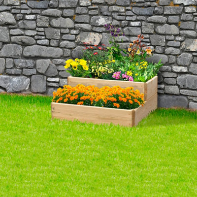 Greena Cascading Wooden Raised BedWidth 60Cm2 Tiers from B&Q