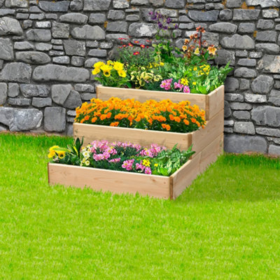 Greena Cascading Wooden Raised BedWidth 60Cm3 Tiers from B&Q