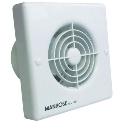 B&Q -  Qf100H 100mm (4") Quiet Axial Bathroom Extractor Fan4.8WHumidity ControlWall & Ceiling Mount