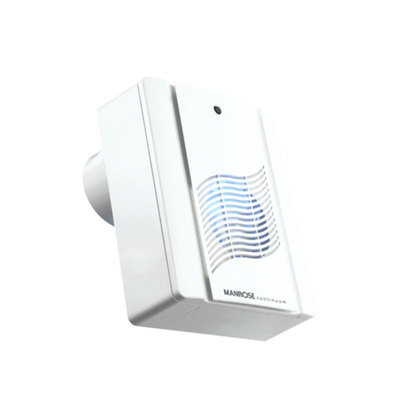 Manrose Continuous Running Centrifugal Humidity Timer Fan Low VoltageSilent BathroomKitchen & Utility Ventilation from B&Q