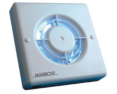 Manrose Xf100Pir 100mm 4Inch Wall Or Ceiling Pir Sensor Control Fan from B&Q