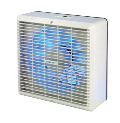 Manrose 230mm/9" Commerical Wall/window Extractor Fan With Pullcord Fixed Grill from B&Q