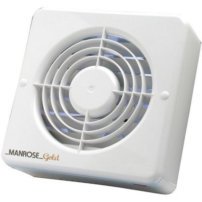 B&Q -  Gold 12W Axial Bathroom Extractor Fan 100mmQuietLong-Lasting Ball Bearing MotorWall & Ceiling Mount