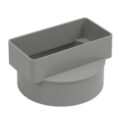 Manrose White Flat To Round Ducting Adaptor (Dia)100mm (W)110mm from B&Q