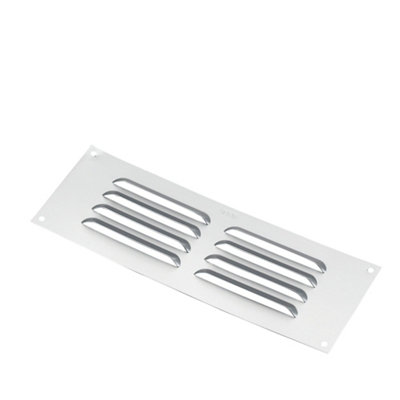 Manrose Silver Effect Rectangular Fixed Louvre Vent V1830S(H)76mm (W)229mm from B&Q