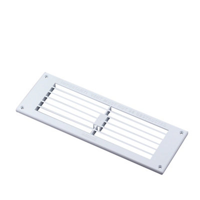 Manrose White Effect White Rectangular Fixed Louvre Vent V1830(H)76mm (W)229mm from B&Q