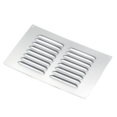 Manrose Silver Effect Rectangular Fixed Louvre Vent V1840S(H)152mm (W)229mm from B&Q