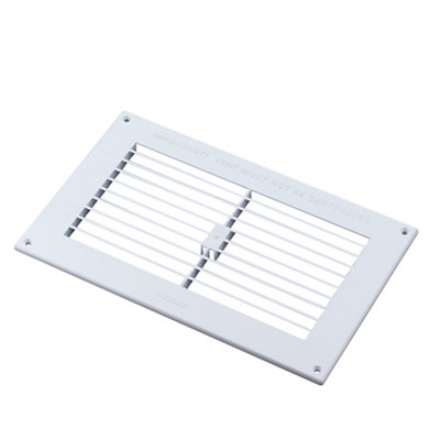Manrose White Effect White Rectangular Fixed Louvre Vent V1840(H)152mm (W)229mm from B&Q