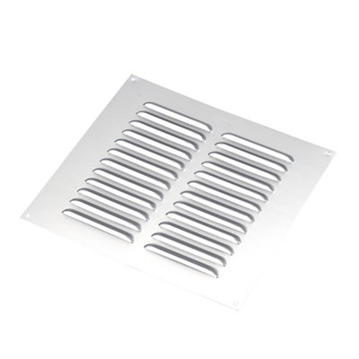 Manrose Silver Effect Square Fixed Louvre Vent V1850S(H)229mm (W)229mm from B&Q