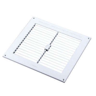 Manrose White Effect White Square Fixed Louvre Vent V1850(H)229mm (W)229mm from B&Q