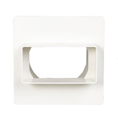 Manrose White Flat To Round Adaptor & Wall Plate (Dia)100mm (W)110mm from B&Q