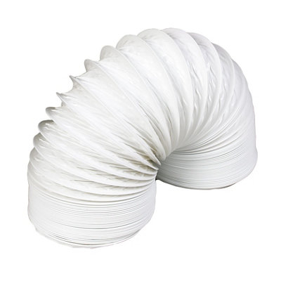 Manrose White Polyvinyl Chloride (Pvc) Flexible Ducting Hose(L)2.5M (Dia)100mm from B&Q