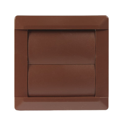 Manrose Brown Effect Brown Square Air Vent & Gravity Flap V41011B(H)110mm (W)110mm from B&Q