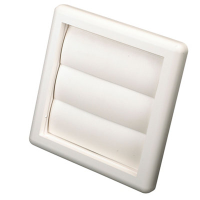 Manrose White Effect White Square Air Vent & Gravity Flap V1180W(H)140mm (W)140mm from B&Q