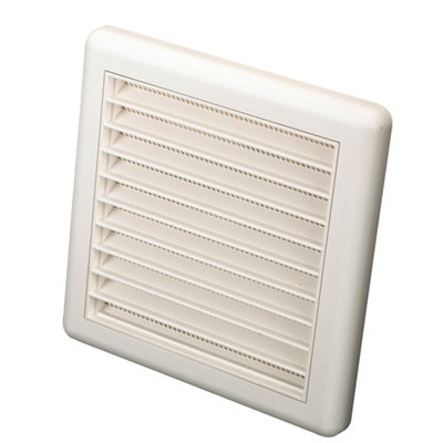 Manrose White Effect White Square Fixed Louvre Vent V1170W(H)140mm (W)140mm from B&Q