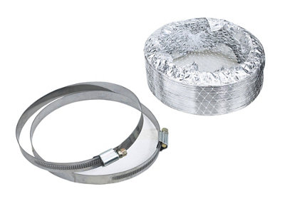 Manrose Aluminium Flexible Ducting Hose(L)1M (Dia)125mm from B&Q