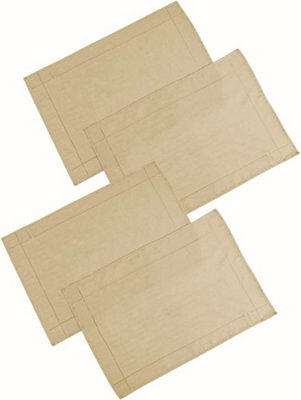 Gr8 Home Set Of 4 Latte Polyester Placemats Dining Table Mats Wedding Hotel Linen Dinner Party from B&Q