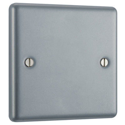 British General Bg Metal Clad Industrial Single Blank PlateScratch Resistant from B&Q