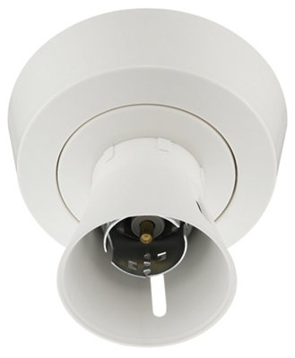 Bg White Bayonet Cap (B22) Straight Batten Lampholder 763 from B&Q