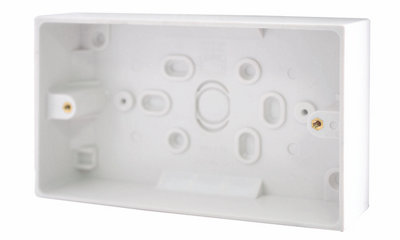 Bg Plastic 2-Gang 30mm Double Pattress Box from B&Q