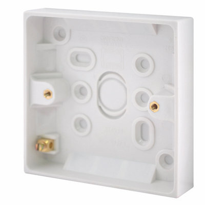 Bg Plastic 1-Gang 16mm Single Pattress Box from B&Q