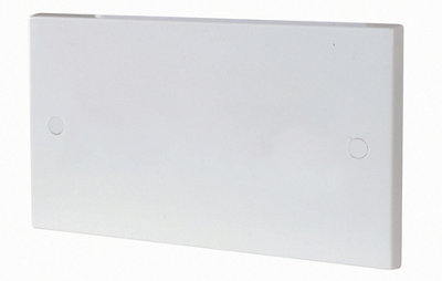 Bg 2 Gang Double Blanking Plate White