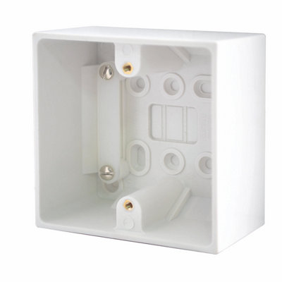 Bg Plastic 1-Gang 45mm Single Pattress Box from B&Q