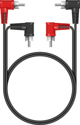 Electrovision Standard 2X Right Angled Phono Plugs To 2X Right Angled Phono Plugs Screened Lead 1.2M from B&Q