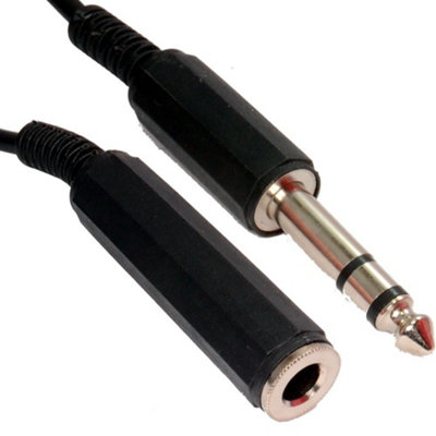 Kenable 6.35mm Screened Stereo Jack Extension Audio Cable Coiled 6M from B&Q