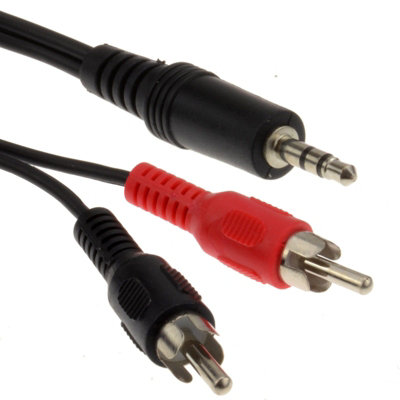 Kenable Soundlab 3.5mm Jack Plug To 2 X Phono Plugs Cable Lead 5M from B&Q