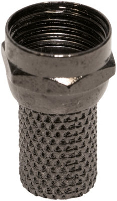 Electrovision F Type Quick Twist On Plug Black Forming A Twist On Connector from B&Q